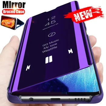 Smart Mirror Caz Pentru Samsung Galaxy A12 Flip Stand Coperta de Carte Pe Galaxy A12 12 12A din Piele Coque Cazuri SM-A125F/DSN