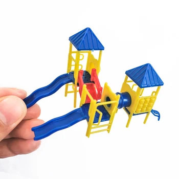 3pcs in Miniatura, loc de Joaca Slide 1:75 Model la Scara Tobogan Plastic ABS de Învățare a Modelului de Educație a Face Set Diorama Jucarii Pentru Copii