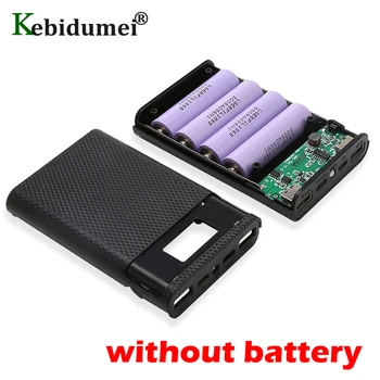 Kebidumei DIY Power Bank Caz 4x18650 de Încărcare a Bateriei Cutie de Depozitare 5V Dual USB de Tip C, Android Interfață Micro USB Pentru Telefoane Inteligente