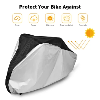 4 Dimensiunea de Biciclete Acoperi Bicicleta Ploaie, Zăpadă Cald Capac de Praf Soare de Protecție Motocicleta Caz Impermeabil, Protectie UV Ciclism Acoperi