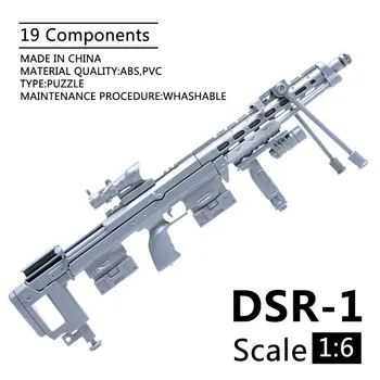 1/6 Scară DSR1 Pușcă Model de Asamblare Puzzle-uri Cărămizi de Construcție Arma Soldat Pusca-Arma De Acțiune Figura