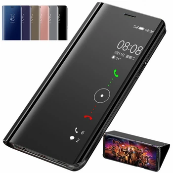 Pentru Samsung Galaxy A22 5G Smart Mirror Caz Flip Pentru Galaxy A03s la Șocuri Piele Magnetice Telefon Protective Shell Coque