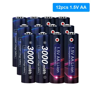 3000mwh 1.5 V AA Li-polymer Li-po baterie Reîncărcabilă Baterie 1.5 V AA litiu li-ion Reîncărcabilă baterie AA 1.5 V Baterii pentru jucarii