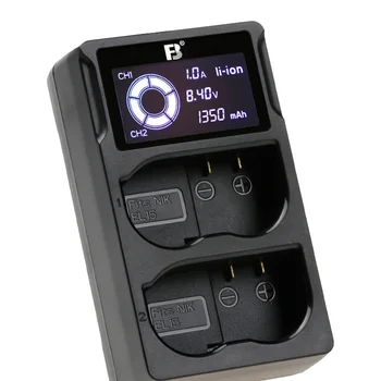 Dual Slot USB Baterie Încărcător Portabil 2-Solt Baterii Încărcătoare cu Ecran Lcd Taxa pentru Una/Două Baterii În Același Timp