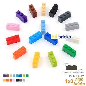 15 buc/lot DIY Blocuri de Cărămizi Groase 1X3 de Învățământ Ansamblu de Constructii Jucarii pentru Copii Dimensiuni Compatibile Cu Brand