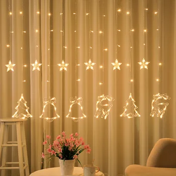 Crăciun Zână LED Lumini Șir Ue Plug Cortina Lampa de Decoratiuni pentru Casa Camera de Nunta Ghirlanda Grădină în aer liber, de Interior Decor Nou