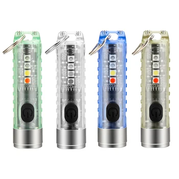 Super Bright LED Mini Lanterna Breloc cu Lumina USB Reîncărcabilă rezistent la apa Lanterna Magnetica Reparații în aer liber Camping Lanternă de Buzunar