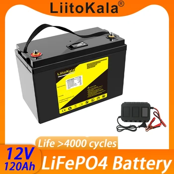 LiitoKala 12.8 V 100Ah 120Ah LifePo4 Baterie 12V Baterie Reîncărcabilă Litiu Fosfat de Fier Lifepo4 Celule Solare instrumente