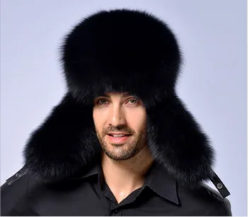 Fierbinte Funcționale Bărbați de Iarnă Caldă Real Blană de Raton Și Miel Bombardier Pălării de Piele Ushanka rusă Cazaci Trapper Pălării de Moda