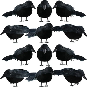 Decor de Halloween Simulare Black Crow Animal Negru Corb Prop Înfricoșător Decor Pentru Petrecerea de Consumabile