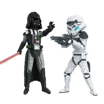 3300pcs+ Star Wars Darth Vader Diamant Blocuri Film Yoda Sturmabteilung Figurine Jucarii Micro Blocuri Pentru Copii