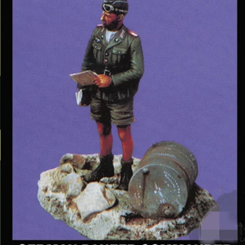 1/35 Rășină Figura model kituri de al doilea RĂZBOI mondial din Africa de Nord rezervor de soldați cu platforma de 1 figura Neasamblate și nevopsite