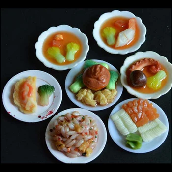 33Pcs/Set Mini Bucătărie Veselă Miniaturi Cana Farfurie Farfurie Decor Jucării pentru Papusa Accesorii Copii en-Gros