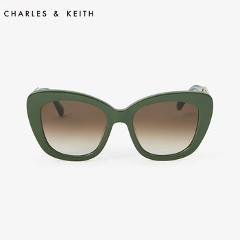 CHARLES ȘI KEITH New Sosire pentru Toamna 2020CK3-71280420Women ochelari de soare stil European și American de moda ochi de pisică stil