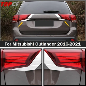TOPCF Pentru Mitsubishi Outlander 2016-2021 Masina Crom Crom Styling Masina din Spate Benzi de Lumină Externe Stop Decor Ornamental