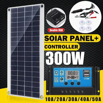 300W Panou Solar 12V Celule Solare 10A-60A Controler Solar Kit Placa Pentru Telefon RV Masina Rulota Home Camping în aer liber Baterie