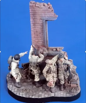 1:35 rășină de asamblare model scena layout-al doilea Război Mondial scena, inclusiv modelul nevopsite platforma