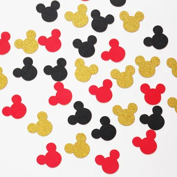 50Pcs Disney Mickey Mouse Petrecerea de Hârtie Confeti Boy Fata de Prima Petrecere de Ziua SuppliesDecoration Copil de Dus Decor de Nunta