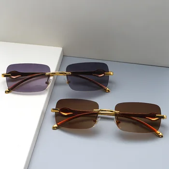 cadru din aliaj dreptunghiulare mici ochelari de soare ochi roșii ochelari de soare barbati femei UV400 retro de metal vintage design de brand 2021 ochelari