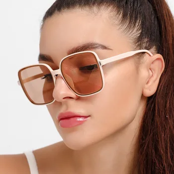 Europene Și Americane Pătrat Mare Cadru ochelari de Soare Moda Orez Unghii ochelari de Soare Doamnelor Anti-ultraviolete cu Ochelari