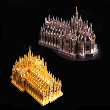 Microworld 3D Metal Nano Puzzle Catedrala din Milano Domul Gotic Construirea de Modele,taiate cu Laser Puzzle DIY Jucărie Asamblate Pentru Adult si copil