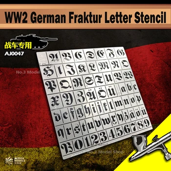 1/32 1/35 Militar Model WW2 German Fraktur Scrisoare Stencil Scurgere Spray de Bord Instrumente de Hobby Accesoriu