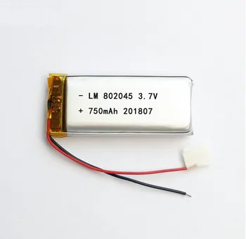 2/5/10buc 3.7 V 750mAh 802045 Litiu Ion Polimer Baterie 2.0 mm Conector JST