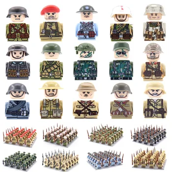 Jucarii copii WW2 Militari Set de Blocuri de Construcție Mini Figurine Cărămizi Jucarii Educative Pentru Copii Cadouri de Craciun
