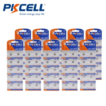 100buc(10Pc/Card) PKCELL 1.5 V Baterie AG4 SR626 377 LR626 LR66 SR66 Butonul de Celule Baterie de Ceas