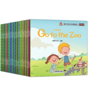 60 de Cărți/Set engleză pentru Copii Clasificate Lectură Carte cu poze Iluminare Educație Timpurie de Culcare Povești Du-te La Zoo