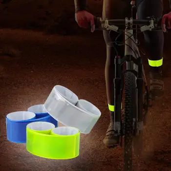 1 BUC Funcționare Pescuit, Ciclism Benzi Reflectorizante de Avertizare de Siguranță cu Bicicleta Biciclete Lega Pantaloni Picior Curea Banda Reflectorizanta Verde Fluorescent