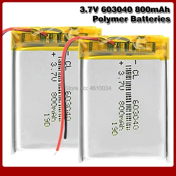 3.7 V 800mAh 603040 Li-ion, Lipo Baterie Litiu-Polimer Li-Po, li-ion Baterie Lipo celule Pentru Difuzor Alarma GPS, MP3, MP4 Jucărie DIY
