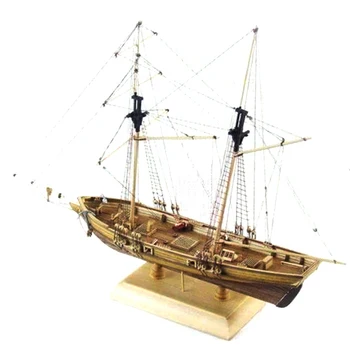 1:70 de Noul Port din Lemn Barca de Navigatie Model DIY Kit de Asamblare a navelor de Decorare Cadou Antic Model de Navă Kituri de constructie