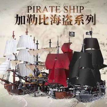 Transport gratuit Blocuri Jucarii Model Figuri Medievale One Piece Pirate Barca Căpitanul Jack Black Pearl flotei Navale