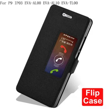 Pentru Huawei P9 telefon Caz acoperire View Fereastra Piele PU shell Pentru Huawei P 9 IP03 caz Flip EVA-AL00/EVA-AL10/EVA-TL00 capacul din spate