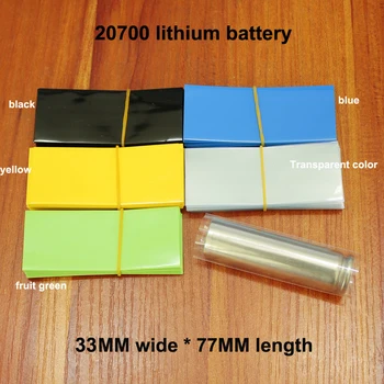 100buc/lot 20700 baterie de litiu de caldura din PVC termocontractibile maneca încapsulare film bateriei manta de izolare cu folie stretch