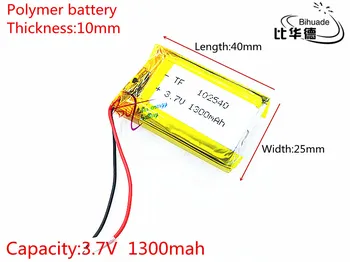 3.7 V, 1300mAh 102540 Litiu-Polimer Li-Po, li-ion Reîncărcabilă de celule de Baterii Pentru Mp3 MP4 MP5 GPS PSP mobil bluetooth