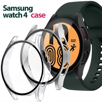 Ceas Coperta+Sticla Temperata Ecran Protecto pentru Samsung Galaxy Watch 4 40MM 44MM, Ceas de Protecție Caz pentru Galaxy Watch 4