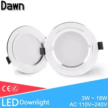 1 buc/4buc 3W-15W LED Downlight 220V 110V Rotund LED Încastrat Loc Lampa LED Panou Lumina Suprafață de Aluminiu Pentru Tavan 10W