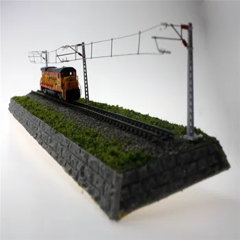 Tren Model Singură Coloană Cu Un Singur Braț Rețeaua De Contact Feroviară Model De Simulare Tren In Miniatura Nisip Tabelul Accesorii Jucărie Scena