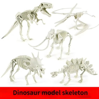 Nou alb fosilă de dinozaur jucărie model de mari dimensiuni Tyrannosaurus, Triceratops mamut copil schelet model de jucărie Jurassic model animal