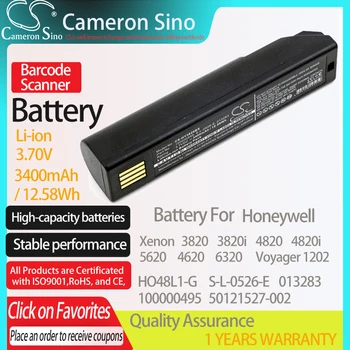 CameronSino Baterie pentru Honeywell Xenon 3820 3820i 4820 4820i BAT-SCN01 se potrivește Keyence 50121527-005 HR-B1 Scanner de coduri de Bare baterie