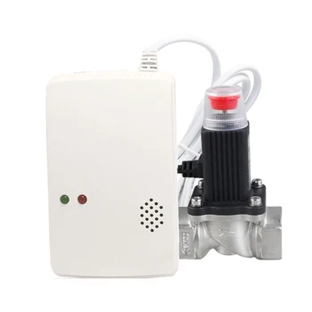 Smart Voice Scurgeri de Gaz Detectorul Digital de Afișare GPL Dispozitiv de Detectare Condus Cu Electrovalva de Alarmă Senzor de Înaltă Sensibilitate