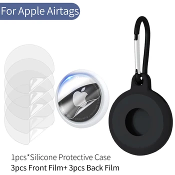Protecție Acoperă Pentru Apple AirTag Caz Silicon Fata+Spate Protector Moale Tpu Film Protector Clar Airtag Key Finder Accesoriu