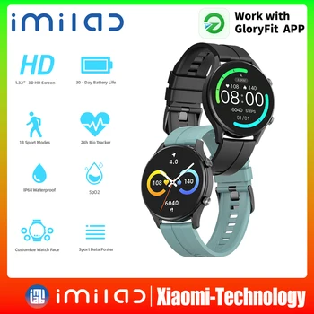 IMILAB W12 Ceas Inteligent Bărbați Femei Bluetooth Smartwatch Sport Tracker de Fitness Rata de Inima IP68 rezistent la apa Bratara Cadou