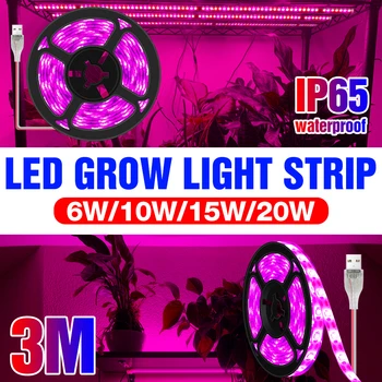 LED-uri Cresc Lumini Benzi Phytolamp Pentru Plante Plante LED-uri Cresc Lampa de Benzi LED de Plantare Lumini USB Creștere Cutie Cort de Semințe Cresc Lumini