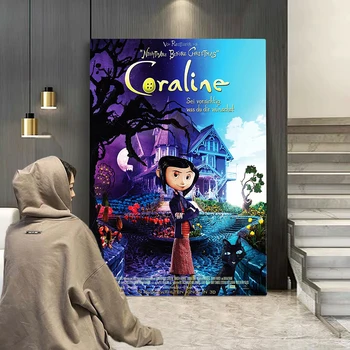 Coraline Poster Anime Postere De Film Estetica Horror Vrajitoare Citate Panza Pictura Arta De Perete Camera De Zi Decor Decor Bucatarie