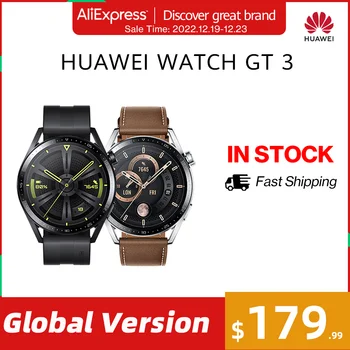 În Stoc Global Versiunea HUAWEI WATCH 3 GT / GT 3 Pro SpO2 de Monitorizare 1.43 inch AMOLED 46mm GPS Bluetooth 5.2 Microfon