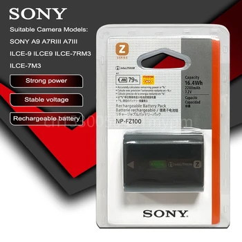Original Sony NP-FZ100 NP FZ100 aparat de Fotografiat Baterie A9 / A7R III / A7 III / ILCE-9 ILCE9 ILCE-7RM3 ILCE-7M3 Mark III Ca NPF100