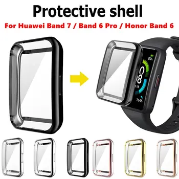 1-5pcs Moale TPU Bratara Cadru Caz Ceas de Protecție Completă Cover pentru Huawei Band 7 / Trupa 6 Pro / Onoare Trupa 6 Caz de Protecție